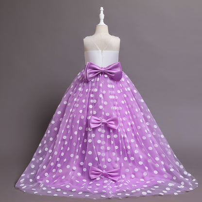 Polka Purple Ball Gown