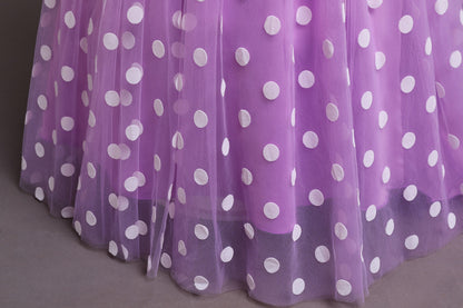 Polka Purple Ball Gown