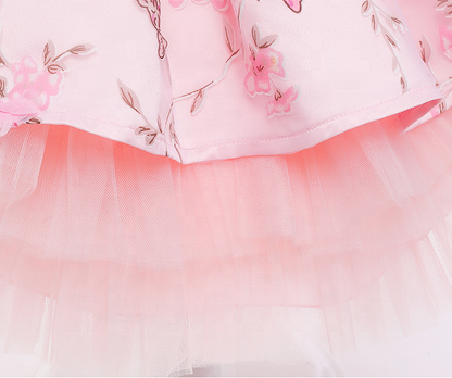 Kacey Floral Pink Maxi Dress- LPD006