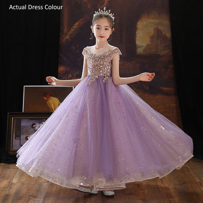 Valerie Purple Elegant Princess Ball Gown