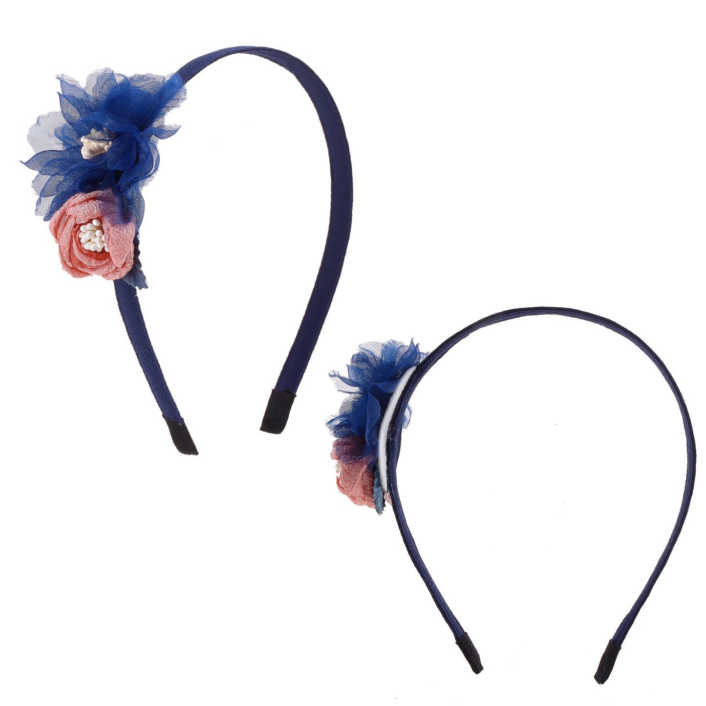 Navy Flower Fabric Headbands LPA005